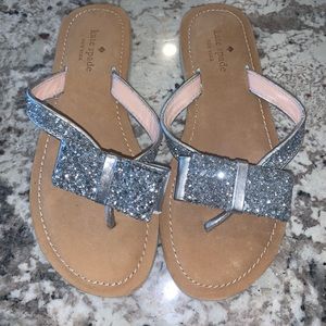 Kate Spade New York Icarda Glitter Bow Flip Flops